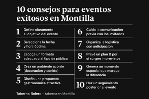 10 consejos para eventos exitosos en Montilla